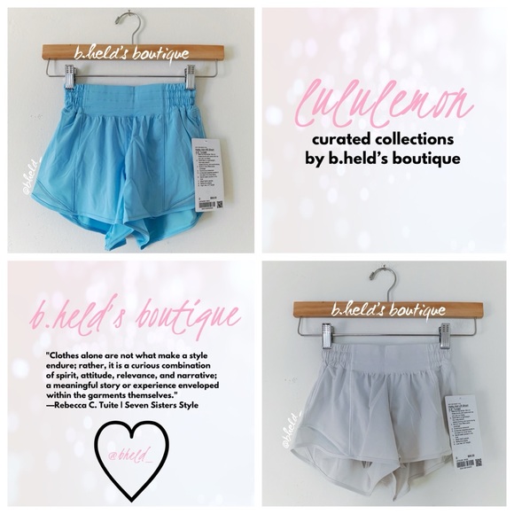 🧊🤍 lululemon Blue Chill & Cream Hotty Hot Short 2.5